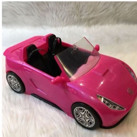 Barbie Glam Convertible Car Hot Pink Two Seat Cruiser Vacation Beach California - Picture 8 of 8